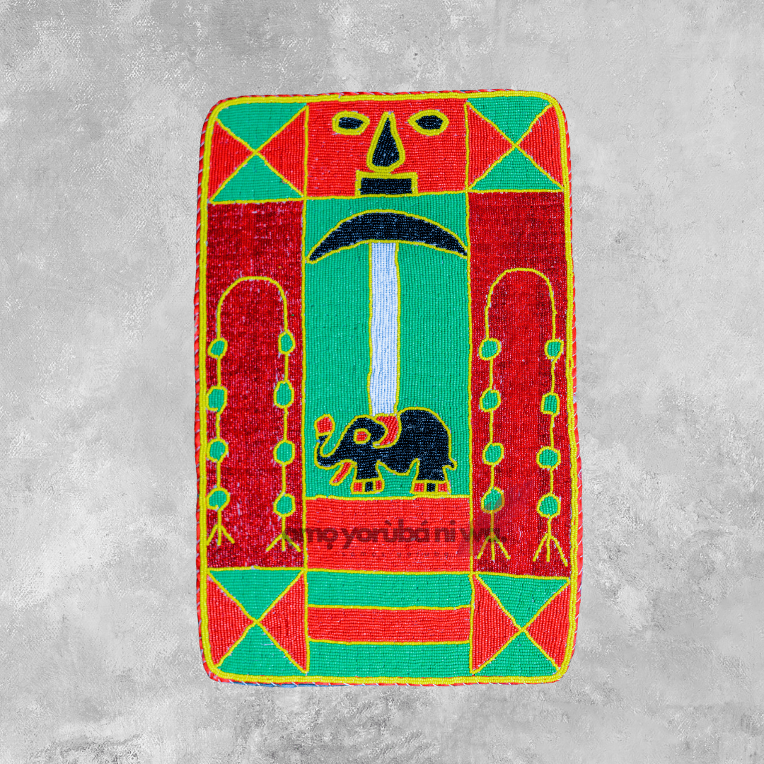 Eni Opele – Estera bordada para el uso del Ọ̀pẹ̀lẹ̀